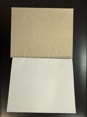 Mini Hand Sewn Coptic Stitch Blank Sketchbook Recycled Hardcover 40 Pages 4x5in