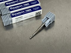 (Qty. 4) Harvey 3/32″ Carbide End Mill Long Reach .03″ CR 762093