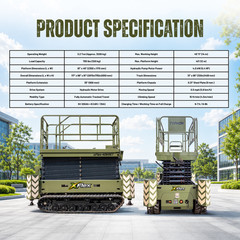 2026 BRAND NEW ELECTRIC TRACK SCISSOR LIFT XFLEX 4068ET/45 FEET WORKING HEIGHT