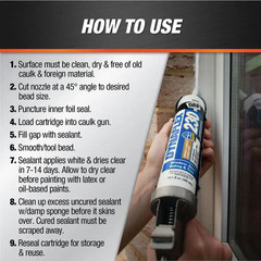 Dynaflex 230 10.1 Oz. Clear Premium Elastomeric Exterior/Interior Window, Door a