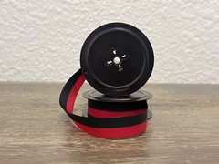 Universal Portable Manual Typewriter Metal Spool Nylon Ribbon Black/Red
