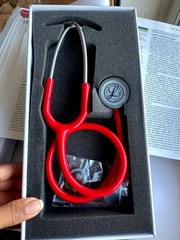 High Quality Dual Head Cardiology Medical Monitoring Stethoscope for Nurse – Red
