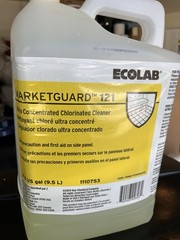 Ecolab Marketguard 121 All Purpose Cleaner, Concentrated Chlorinated, 2.5 Gal