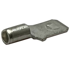 (100) Non Insulated 16-14 AWG Male Quick Disconnect .250 Wire Terminal Connector
