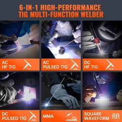 HITBOX AC DC Aluminum TIG Welder Pulse Digital MMA TIG Welding Machine 220V/200A