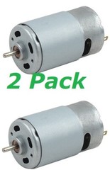 2pc 18v DC Motor 550 High Torque 20k RPM RC Car Drill Tool 1/8in Round Shaft
