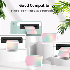 3X2 Inch Gradient Thermal Labels Colorful Direct Thermal Stickers Label Sel