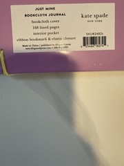 Kate Spade Just Mine Monogram “S” Cloth Hardcover Notebook Journal