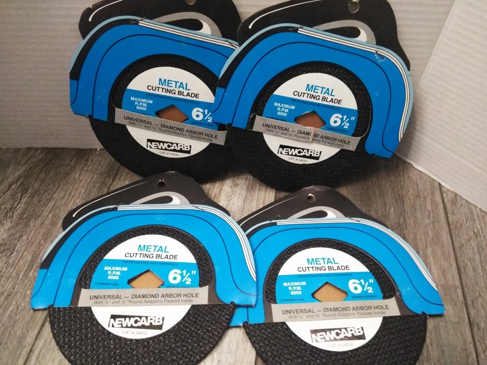 NOS NewCarb / WallaceMurray Cat#: 34010. 6½” Metal Cutting Blade ( 4PK ) U.S.A.