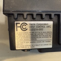 HARRIS MACOM CH-721 Control Head M5300/M7300 RADIOS CU23218-0002