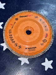 Two Walter 4-1/2” 40 Grit Spin-On Enduro-Flex 06B454 4.5″ X 5/8-11 2 Flap Disc