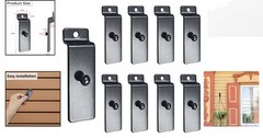 Heavy-Duty Slatwall Utility Hooks, 10pcs Black Display Hangers for Art & Photos