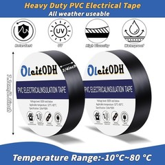 100 Rolls Black Electrical Tape Bulk 3/4 Inch x 66ft, Waterproof Vinyl Electr…