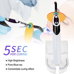 Dental Light Cure Lamp Cordless 3 Modes Metal Head LED 5SEC Dental Curing Light