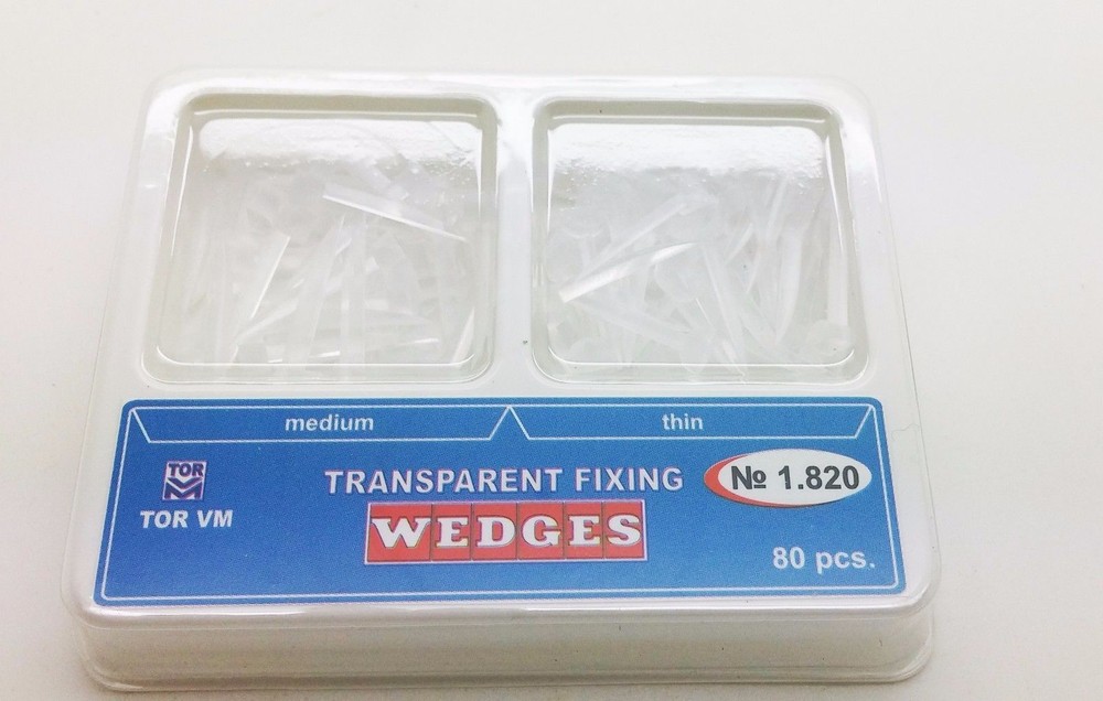 Plastic Transparent Wedges for Dental Restorations – 80 pcs 2 sizes kit