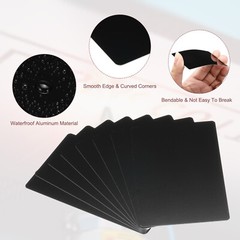 100pcs 0.45mm Metal Business Cards Laser Engraving Aluminum Card Matte Black