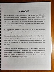 Massey Harris Ferguson D-137-D Grain Drill Planter Owner Operator’s Manual 1948