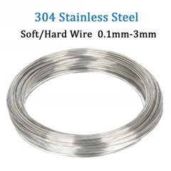 304 Stainless Steel Wire Single Strand Soft/Hard Wire Rustproof 0.1mm-3mm