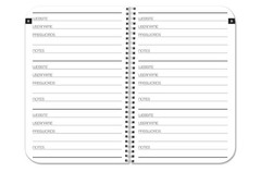 Password Book Organizer, 3.5″ x 5.25″ Wire-O, 120 Pages