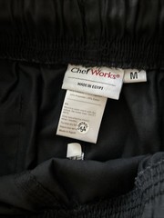 Chef Works Men/Unisex Black Polyester/Cotton Blend Pants Size Medium Brand New