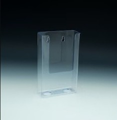 Clear Acrylic 4″ x 9″ Wall Mount Brochure Holder with Rounded Corners