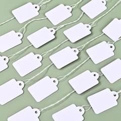 500/1000x Garage Sale Price Tag Size #5 Blank Merchandise Hang String Strung USA