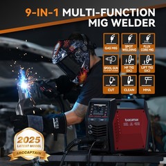 ARCCAPTAIN MIG205MP 9-in-1 205A MIG Welder w/ App Control 120V/240V Dual Voltage