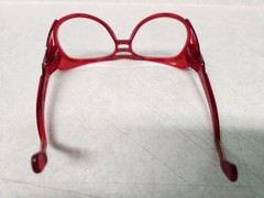 American Optical Vintage Aerosite Red Clear Safety Eyeglasses W/ clear lenses