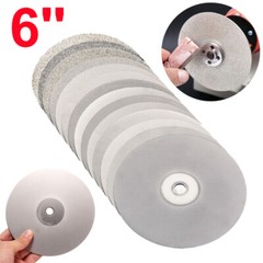 6″ 150mm Diamond Coated Flat Lap Wheel Jewelry Polish Grinding Disc 80-3000 Grit