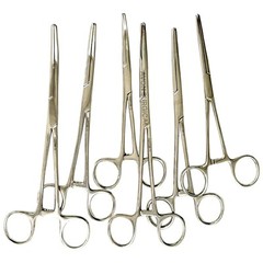 6 Count – Straight and Curved Hemostat Forceps 6.25″ + 7.25″ + 8″ Ratcheting