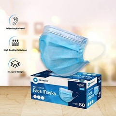 20/50/100 Pcs Disposable Face Mask Protective Non Medical 3-Ply Nose Mouth Cover