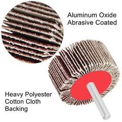 2x1x1/4″ 40 60 80 120 Grit Abrasive Flap Sanding Grinding Wheel Sander for Drill