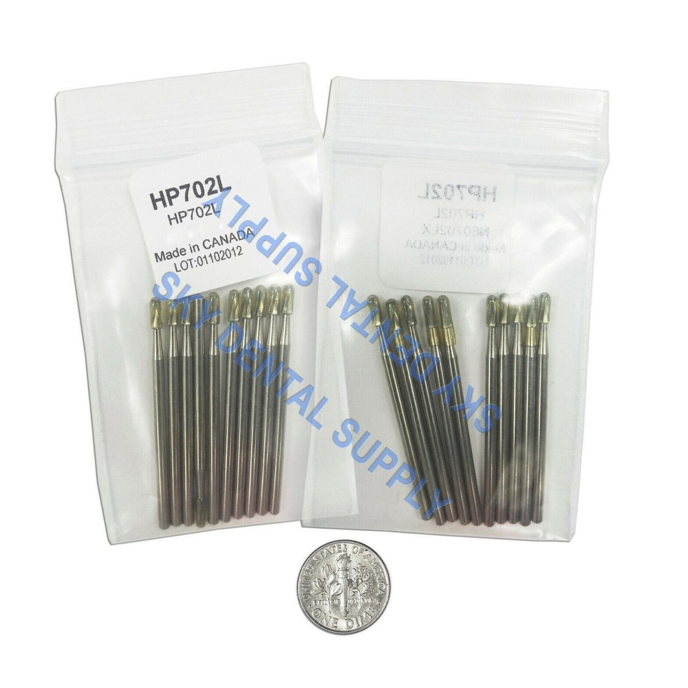 Beavers HP702L Carbide Burs HP Shank 4 Straight Handpiece Made in Canada Bur 100