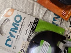 Dymo letratag LT refill LOT Labels 1/2 In X 13 Ft -12 Mm X 4 M White 7 Pk Total