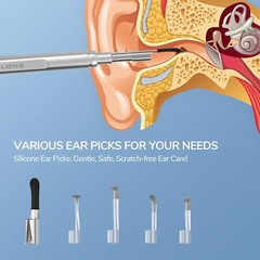 TESLONG 4.3mm WiFi Digital Otoscope Endoscope camera Ear Pick for iPhone Android