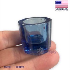 6 Pack Dental Glass Dappen Dish Blue Color Prophy Accessories Mixing Cups