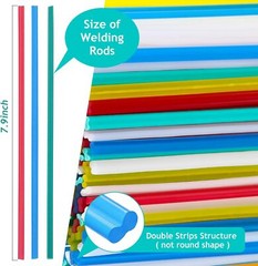 100 Pieces Plastic Welding Rods 7.9 Inch PP/PVC/PPR Plastic Welder Repair Rods f