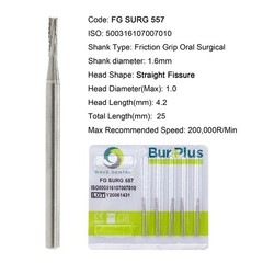 Wave Dental Surgical Burs 25mm Carbide Bur Friction Grip FG Straight Fissure 557