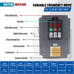 『USA』2200W 2.2KW 110V Water Cooled CNC Spindle Motor& Inverter&Clamp&Pump&Collet