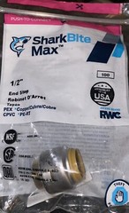 SharkBite MAX UR514A, 1/2-in. Push-to-Connect Brass End Stop Fitting