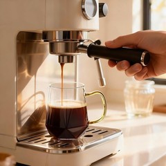 LOOFORE 2-Pack 12oz Glass Coffee Mugs w/Handle & Spoon, Hot/Cold
