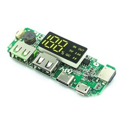 Dual USB 5V 2.4A Lithium Battery Charger Board Type-C Micro USB Power Module