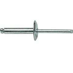 Large Flange Pop Rivets 1/4″ x 3/4″All Steel (8-12) Dome Head Qty 250