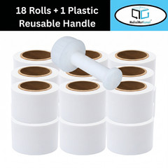3″x1000′ 80 Gauge 18 Rolls Cast Narrow Banding Stretch Wrap White Shrink Film