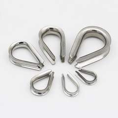 Wire Rope Thimble Clamp Stainless Steel Marine Grade 304 A2 Cable Clip Loop