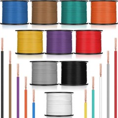 Gisafai 10 Pcs 16 Gauge Wire 100 Ft Per Roll 1000 Ft Total Automotive Primary