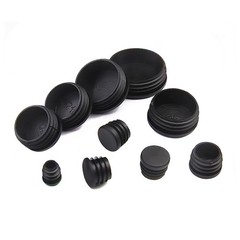 Round Plastic Black Blanking End Cap Caps Tube Pipe Inserts Plug Bung 12~100mm