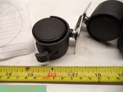 QTY=4: TWIN CASTER WHEEL’S 2 LOCKING 2-1/4″H X 1-1/2″OD PLATE 1-1/2″ W X 1-1/2″L