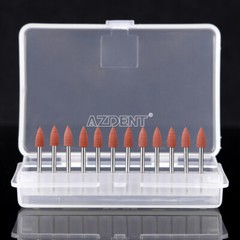 Dental 12pcs/kit Brownie Polishers Friction Grip FG Burs Mini Points 1.6mm 0413