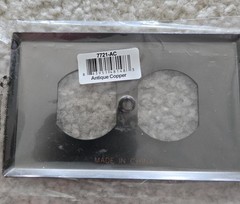 ENERLITES ANTIQUE COPPER DUPLEX RECEPTACLE STAINLESS STEEL 1G WALLPLATE-10 PACK